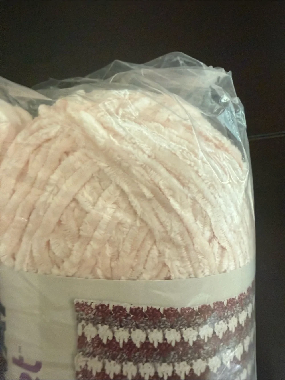 Yarnspirations Bernat Velvet Plush Yarn - 2 Skeins of Blush Pink